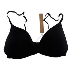 Skims Wireless Form Push-Up Plunge Bra Black Onyx New with tags Size 32C